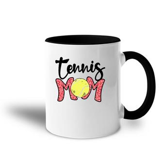 Tennis Mom Pink Leopard Tennis Mama Mother's Day Tennis Mom Accent Mug | Mazezy
