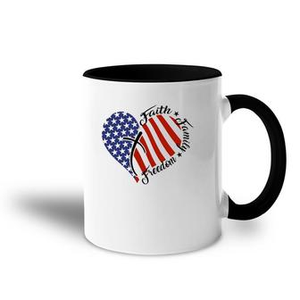 Th Heart Patriotic America Flag Christian Cross Costume Accent Mug | Mazezy