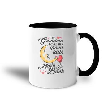 This Grandma Loves Her Grand Kids To The Moon & Back Accent Mug | Mazezy