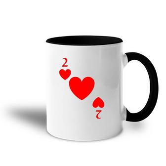 Two Of Hearts Costume Halloween Deck Of Cards Accent Mug | Mazezy