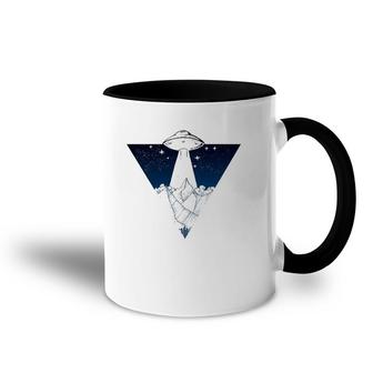 Ufo Mountain Flying Saucer Outdoors Accent Mug | Mazezy
