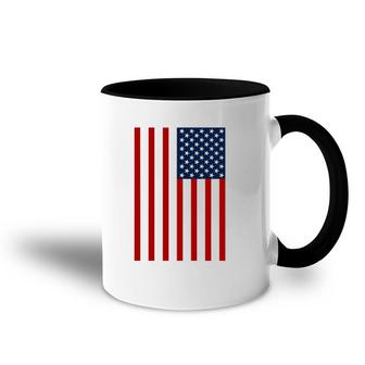 Usa American Patriotic Flag United States Red White And Blue Accent Mug | Mazezy