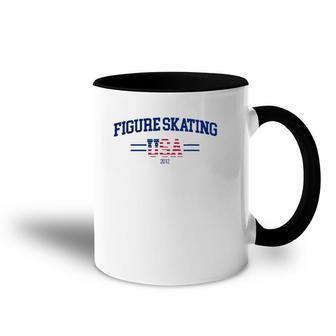 Usa Figure Skating 2022 Tee Winter Sports Accent Mug | Mazezy