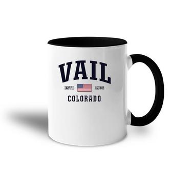 Usa Flag Stars & Stripes Vail Colorado Accent Mug | Mazezy