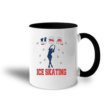 Usa Ice Skating Dance Support Accent Mug | Mazezy