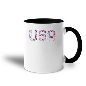 Usa Women Men Patriotic American Stars 4Th Of July Accent Mug | Mazezy