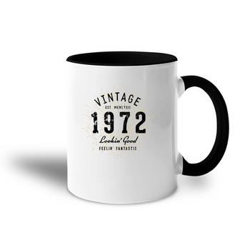 Vintage 50Th Birthday Born In 1972 Accent Mug | Mazezy