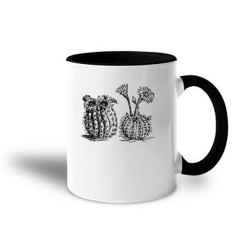 Vintage Cactus Print Cactus Lover Gift Accent Mug | Mazezy
