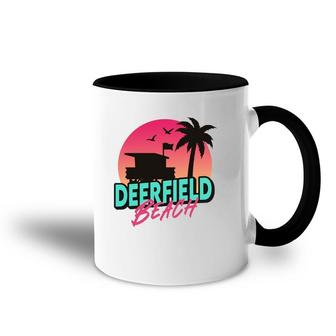 Vintage Deerfield Beach Florida Palm Trees Fl 80'S 90'S Accent Mug | Mazezy