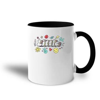 Vintage Little Love Peace Sorority Matching Little Sister Accent Mug | Mazezy