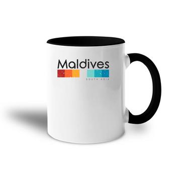 Vintage Maldives South Asia Retro Design Accent Mug | Mazezy