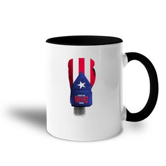 Vintage Puerto Rico Flag Boxing Gloves America Accent Mug | Mazezy