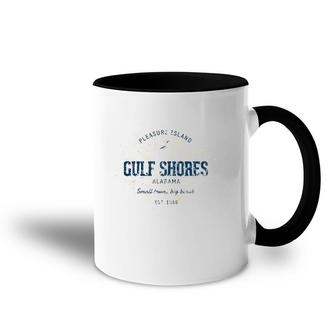 Vintage Retro Style Gulf Shores Accent Mug | Mazezy