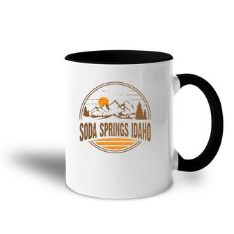 Vintage Soda Springs, Idaho Mountain Hiking Souvenir Print Accent Mug | Mazezy