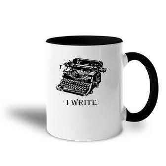 Vintage Typewriter I Write Accent Mug | Mazezy