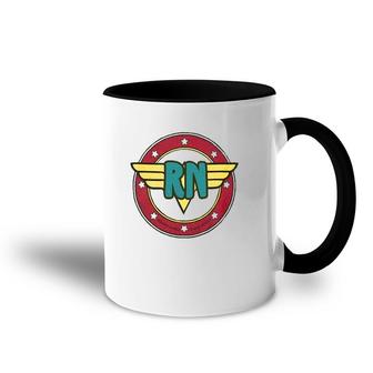 Vintage Wonder Nurse Rn Superhero Distressed Accent Mug | Mazezy