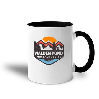 Walden Pond Massachusetts Mountains Sunset Accent Mug | Mazezy