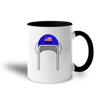 Water Polo Cap With Usa Flag Gift Idea Player And Trainer Accent Mug | Mazezy