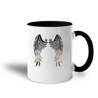 Wings Of An Angel On Back Accent Mug | Mazezy