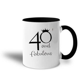Women 40th Birthday Funny Birthday Queen Graphic Accent Mug - Seseable