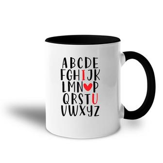 Womens Abc Alphabet I Love You English Teacher Valentine's Day Accent Mug | Mazezy