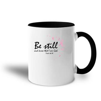 Womens Breast Cancer Awareness Gifts Mom Wife Daughter Sister Women V-Neck Accent Mug | Mazezy