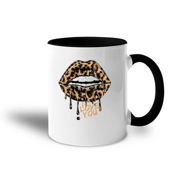 Womens Cool Leopard Print Bite Cheetah Mom Mouth Sexy Leopard Lips Accent Mug | Mazezy