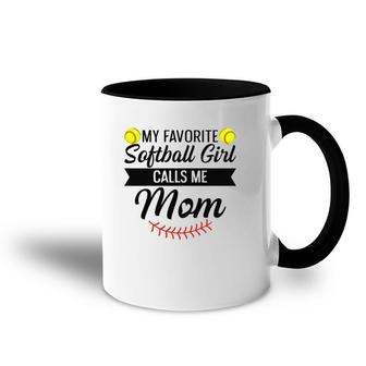 Womens Fastpitch Softball Design For Your Softball Mom Accent Mug | Mazezy