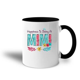 Womens Happiness Is Being A Mimi Mother's Day Gift Grandma Accent Mug | Mazezy
