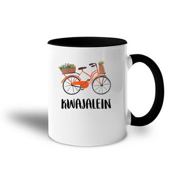 Womens Kwajalein Atoll Marshall Islands Kwaj Life Bicycle Bike Gift V Neck Accent Mug | Mazezy