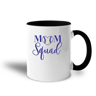 Womens Mom Squad Purple Lettered Top For The Proud Mom To Wear Accent Mug | Mazezy DE