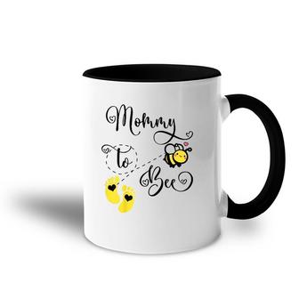Womens Mommy To Bee Cute Pregnancy Announcement Awesome Cool Accent Mug | Mazezy