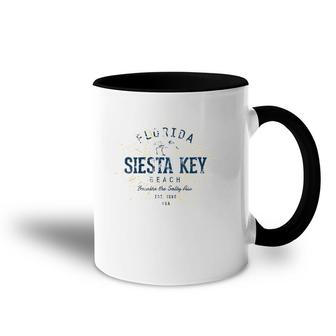 Womens Vintage Siesta Key Beach Accent Mug | Mazezy