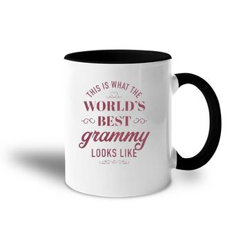 Womens World's Best Grammy Funny Mothers Day Greatest Grandma Accent Mug | Mazezy