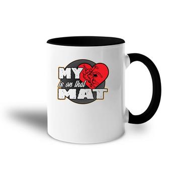 Wrestling Mom Coach Gift Women Accent Mug | Mazezy