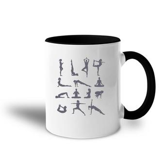 Yoga Teacher Gifts Yoga Poses & Postures Gift Ideas For Yoga Teachers & Practitioners Cl Accent Mug | Mazezy