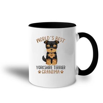 Yorkshire Terrier Grandma Yorkie Grandmother Mother's Day Accent Mug | Mazezy
