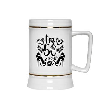50Th Birthday Gift I Am Fifty New Birthday Ceramic Beer Stein - Seseable
