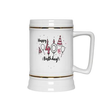 Happy 40Th Birthday Party Cute Funny Gifts Ceramic Beer Stein - Seseable