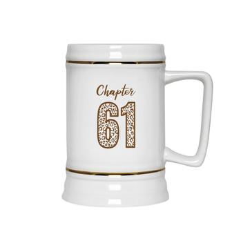Leopard 61 Years Old Happy 61Th Birthday Gift Ceramic Beer Stein - Seseable