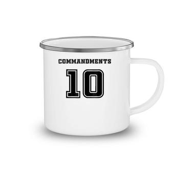 10 Commandments Christian Biblical Gift Camping Mug | Mazezy