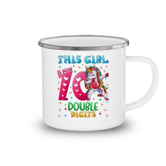 10 Year Old Birthday Gifts This Girl Is Now 10 Double Digits Camping Mug - Seseable