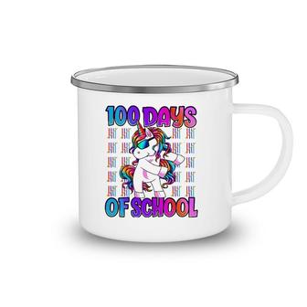 100 Days Of School Unicorn 100 Days Smarter 100Th Day Camping Mug | Mazezy