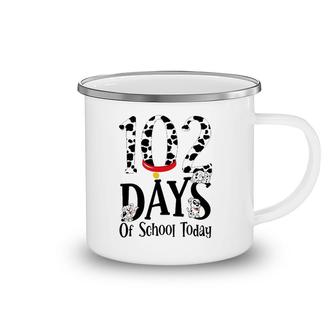 102 Days Of School Today Dalmatian Dog Boys Girls Kids Camping Mug | Mazezy