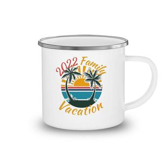 2022 Family Vacation Beach Sunset Summer Palm Trees Camping Mug | Mazezy