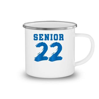 2022 Graduating Class Jersey Style Senior 22 Ver2 Camping Mug | Mazezy