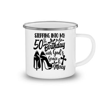 50Th Birthday Gift Stepping Into My 50Th Birthday Camping Mug - Seseable