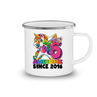 6 Awesome Since 2016 Dabbing Unicorn 6Th Birthday Girls Camping Mug | Mazezy
