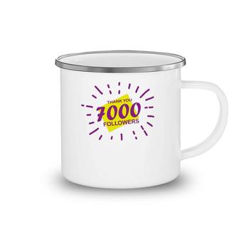 7000 Followers Thank You, Thanks Or Congrats For Achievement Camping Mug | Mazezy