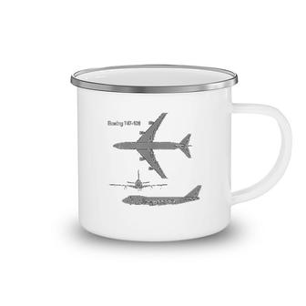 747 Airplane Hand Drawn Graphic Plane Camping Mug | Mazezy